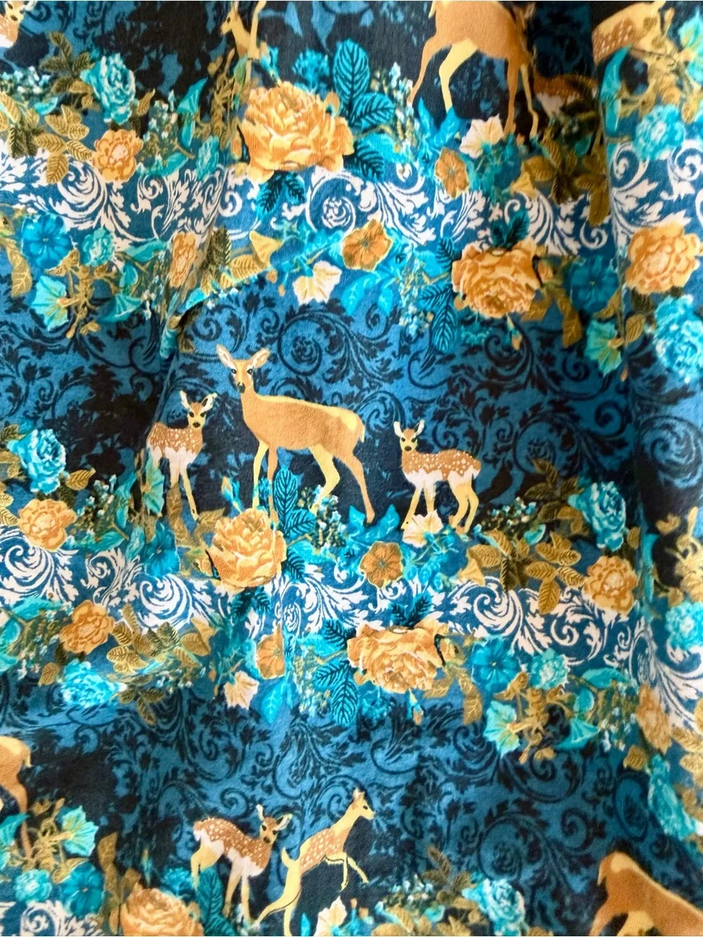 American Girl Deer Print Dress with Suede Sash